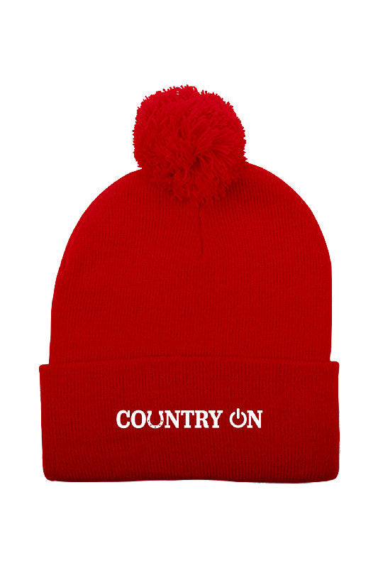 Country Lifestyle ON - Toque - White logo on Red