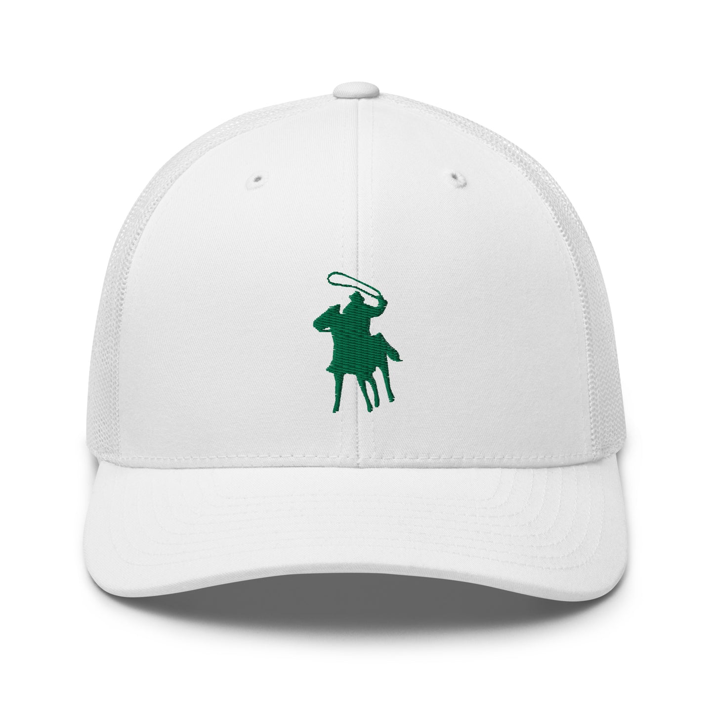 Country Polo Snapback (Kelly Green on white hat)