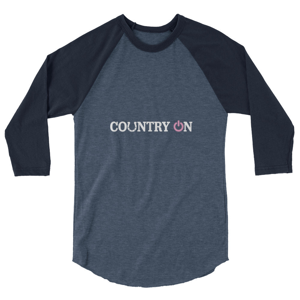 Country Lifestyle ON Pink 3/4 Sleeve Raglan shirt