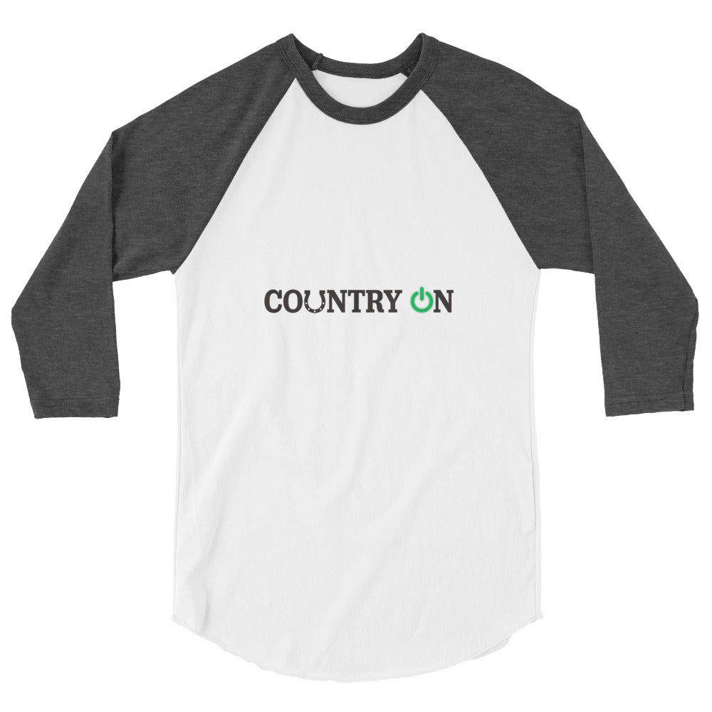 Country Lifestyle ON 3/4 Sleeve Raglan shirt (White/Gray)