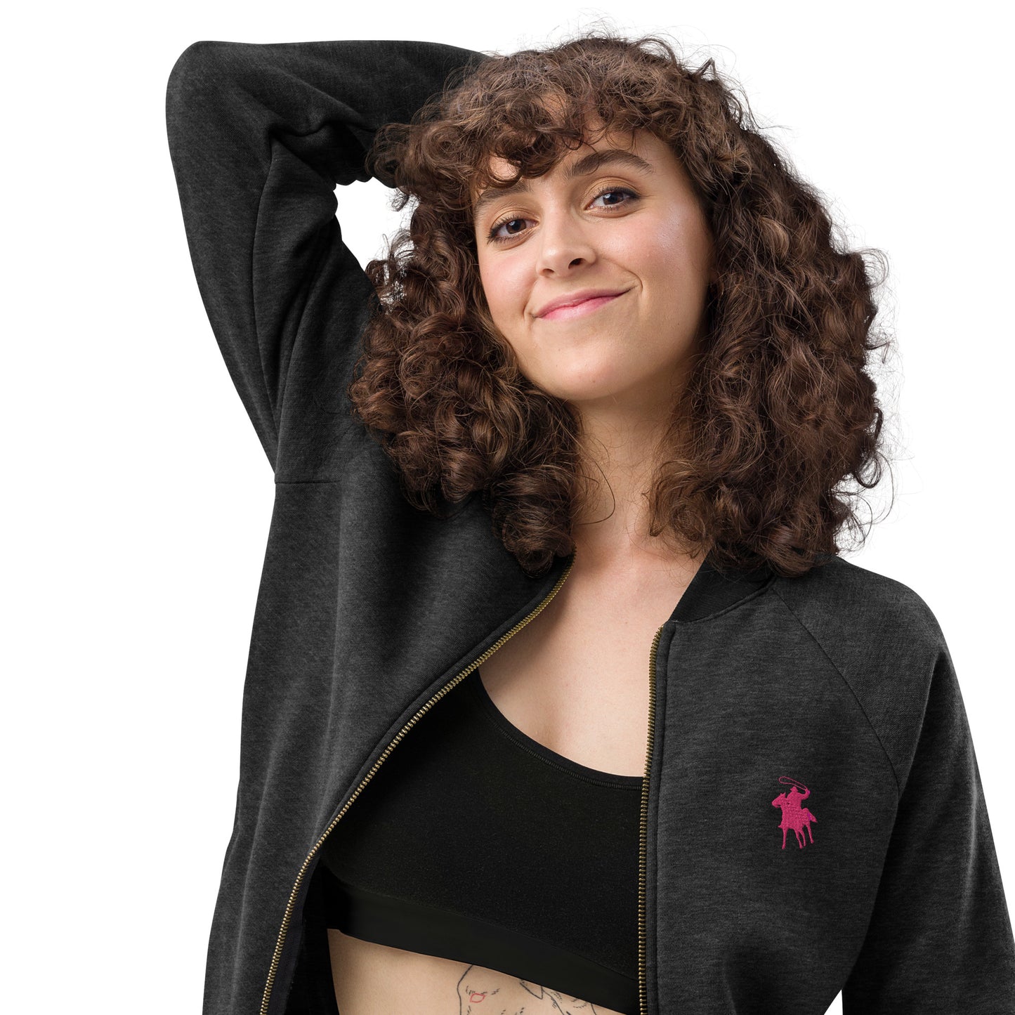 Country Polo Bomber Jacket (Pink)