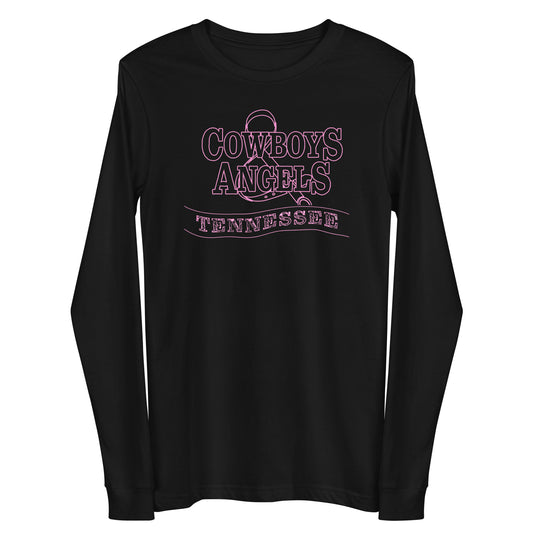 Tennessee Pink Long Sleeve Tee (Black)