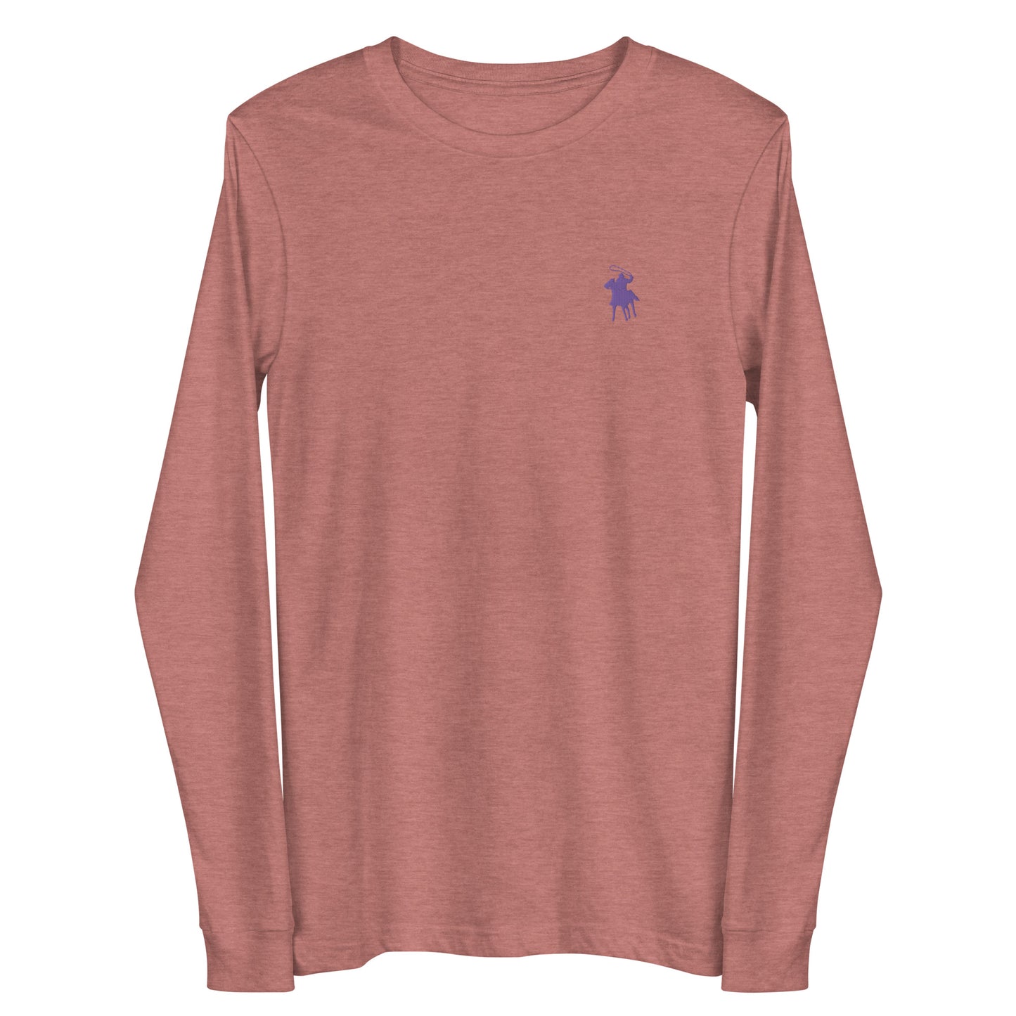 Country Polo Long Sleeve (Purple Logo on Mauve)