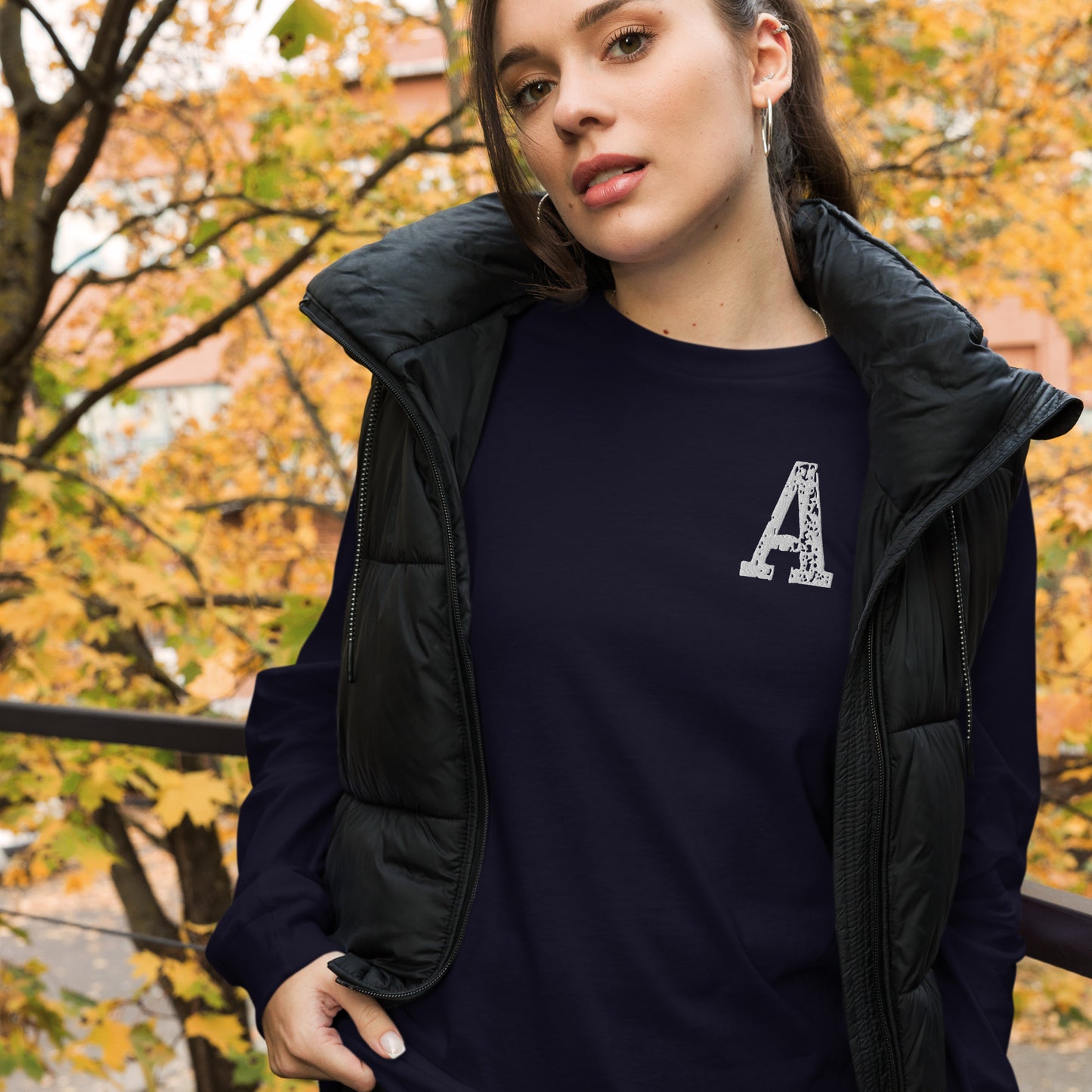 Varsity Angel Big "A" Long Sleeve Tee