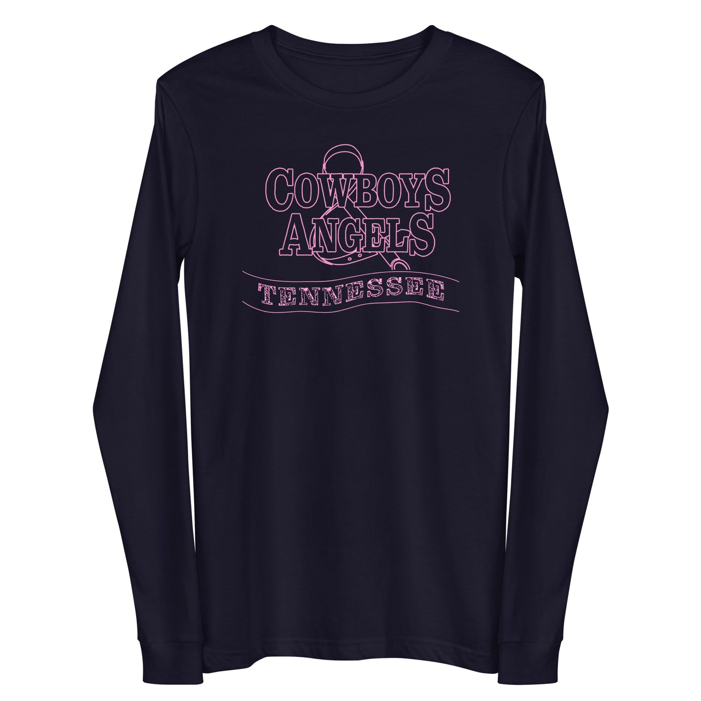 Tennessee Pink Long Sleeve Tee (Navy)