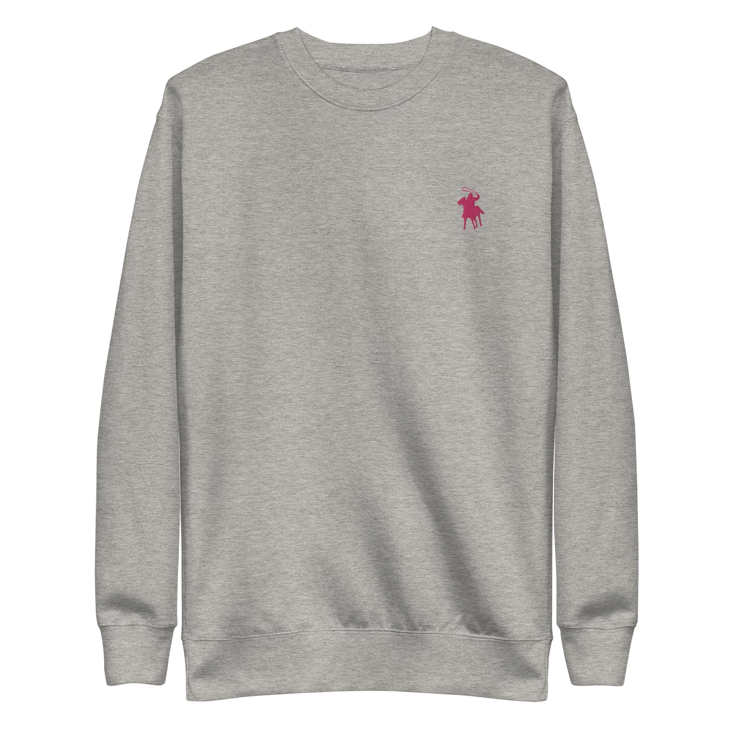 Country Polo Sweatshirt (Carbon Grey sweatshirt with Pink Logo)