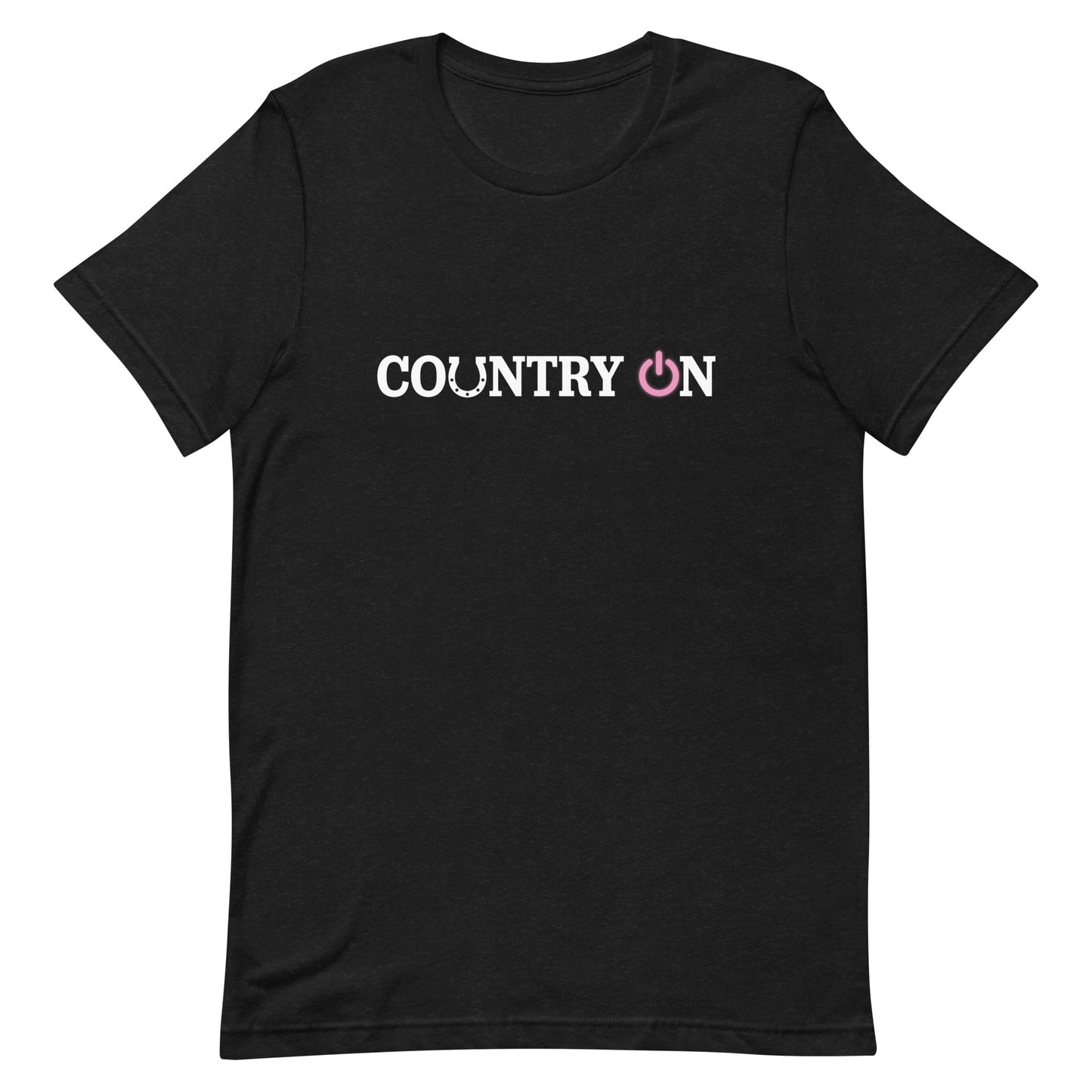 Country Lifestyle ON Tee Pink Logo on Black