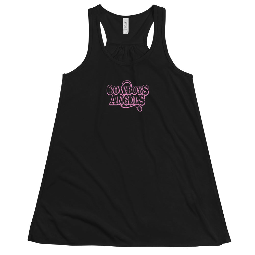 Country and Western Tank Top Black and Pink