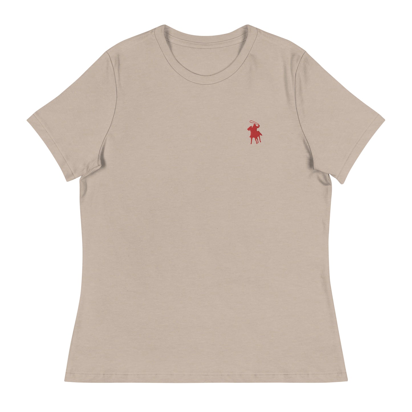 Country Polo Tee (Red Logo on Heather Stone T-Shirt)