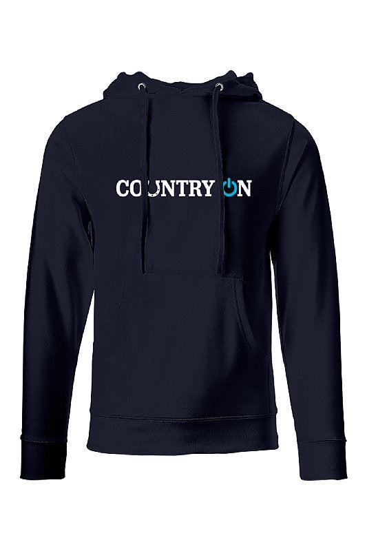 Country Lifestyle ON - Hoodie - White & Blue Logo on Classic Navy