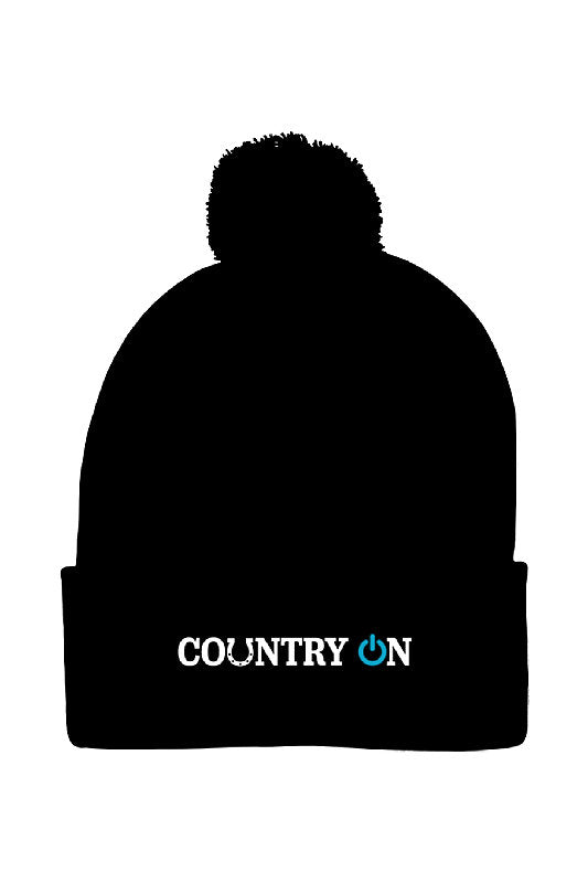 Country Lifestyle ON Toque - Blue Logo on Black Hat