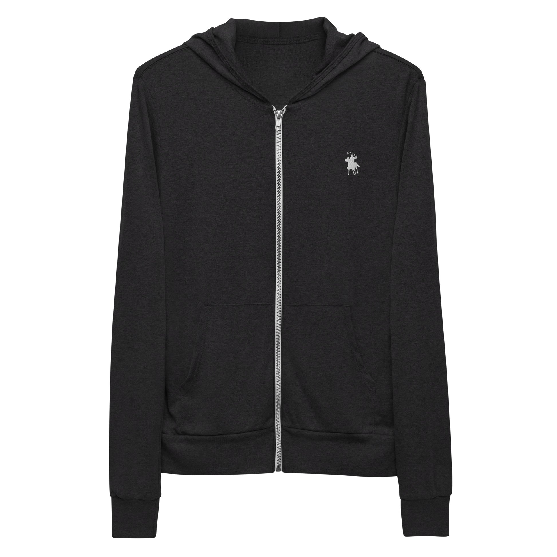 Country Polo Zip Hoodie (Charcoal Black)