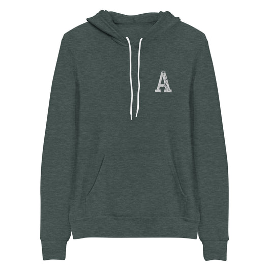 Varsity Angel Big "A" Hoodie (Heather Forest)