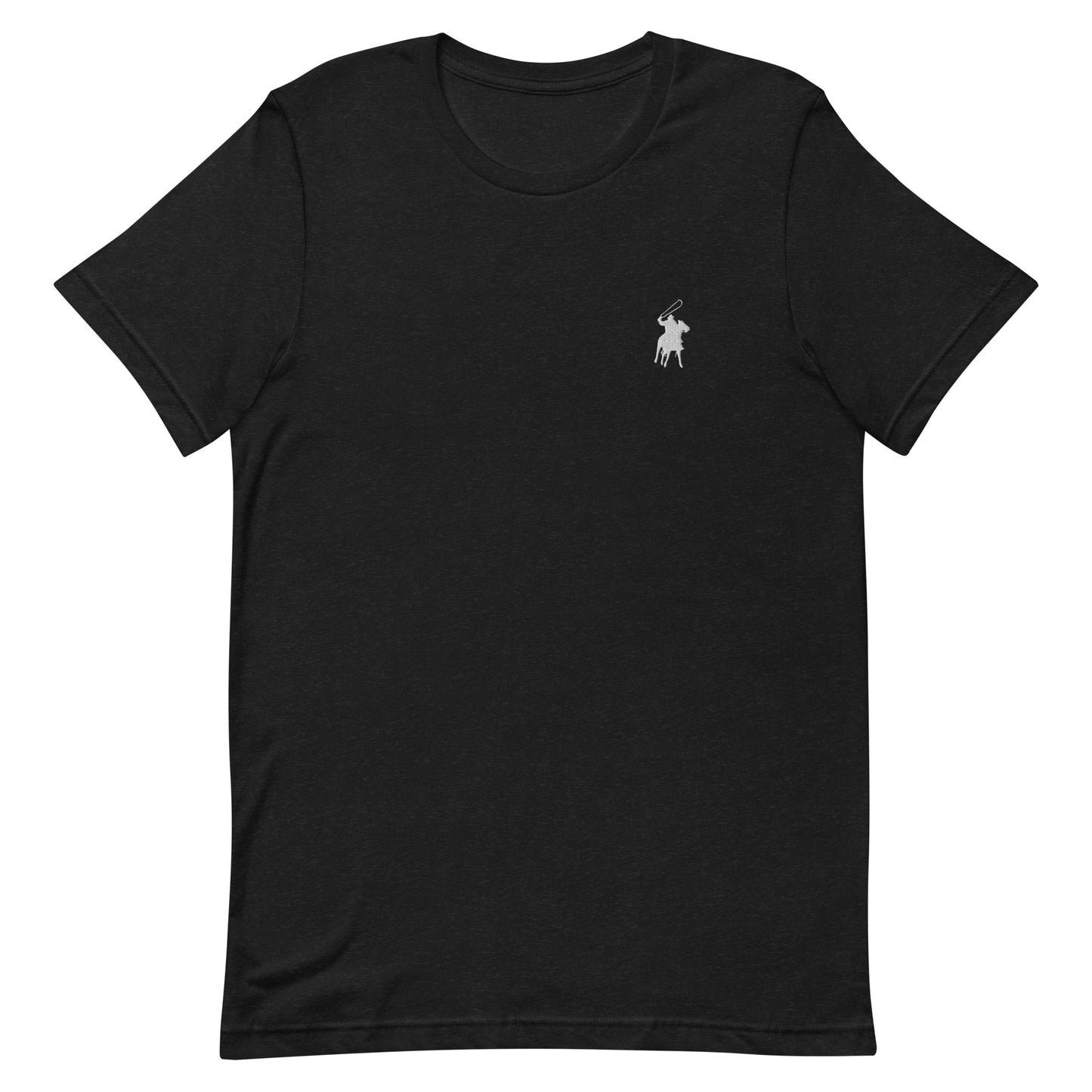 Country Polo Tee (Grey logo on Black Heather T-shirt)