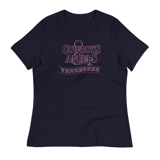 Tennessee Pink Relaxed Tee (Navy)